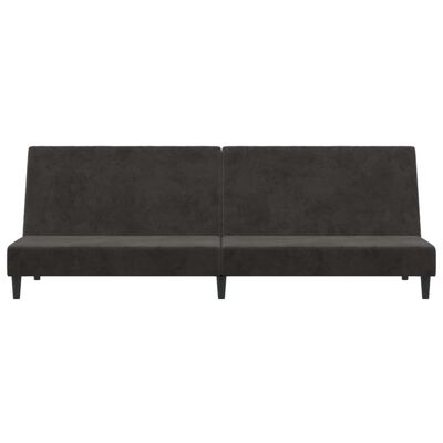 vidaXL 2-Seater Sofa Bed Dark Grey Velvet