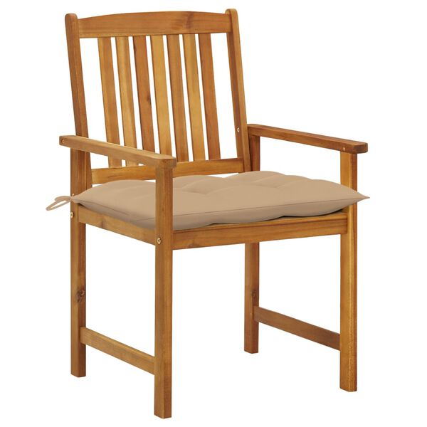 vidaXL Garden Chairs with Cushions 8 pcs Solid Acacia Wood