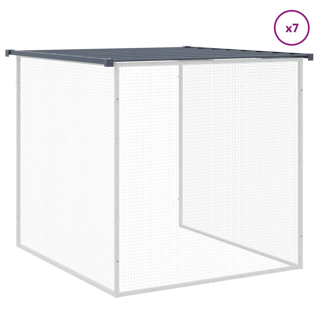 vidaXL Chicken Cage with Roof Anthracite 803x98x90 cm Galvanised Steel