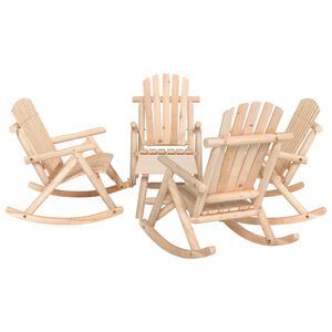 vidaXL 5 Piece Garden Lounge Set Solid Wood Spruce