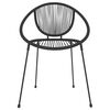 vidaXL 3 Piece Garden Dining Set Black