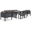 vidaXL Right Corner Sofa with Cushion Anthracite Poly Rattan