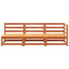 vidaXL Garden Sofa 3-Seater Wax Brown Solid Wood Pine