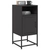 vidaXL Bedside Cabinet Black 36x39x78 cm Steel