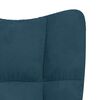 vidaXL Rocking Chair Blue Velvet