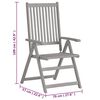 vidaXL 7 Piece Garden Dining Set (150-200)x100cm Solid Acacia Wood Grey