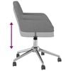 vidaXL Swivel Office Chair Light Grey Fabric