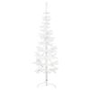 vidaXL Slim Artificial Half Christmas Tree with Stand White 150 cm