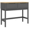 vidaXL Console Table "FLORO" Grey 89,5x36,5x73 cm Solid Wood Pine