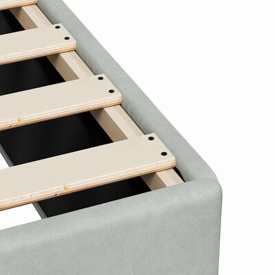 vidaXL Box Spring Bed with Mattress Light Grey Twin Velvet