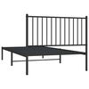 vidaXL Metal Bed Frame without Mattress with Headboard Black 100x200cm