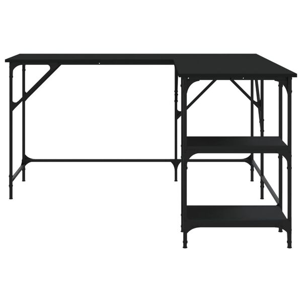 vidaXL Desk Black 139x139x75 cm Engineered Wood