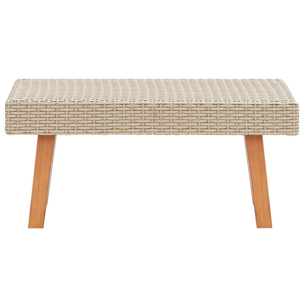 vidaXL 2 Piece Garden Lounge Set with Cushions Poly Rattan Beige