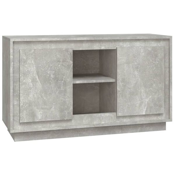 vidaXL Sideboard Concrete Grey 102x35x60 cm Engineered Wood