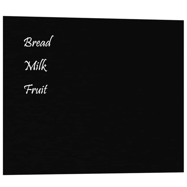 vidaXL Wall-mounted Magnetic Board Black 50x40 cm Tempered Glass