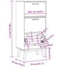 vidaXL Shoe Cabinet OLDEN Brown 55x35x120cm Solid Wood Pine