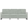 vidaXL 3-Seater Sofa Light Grey 180 cm Velvet