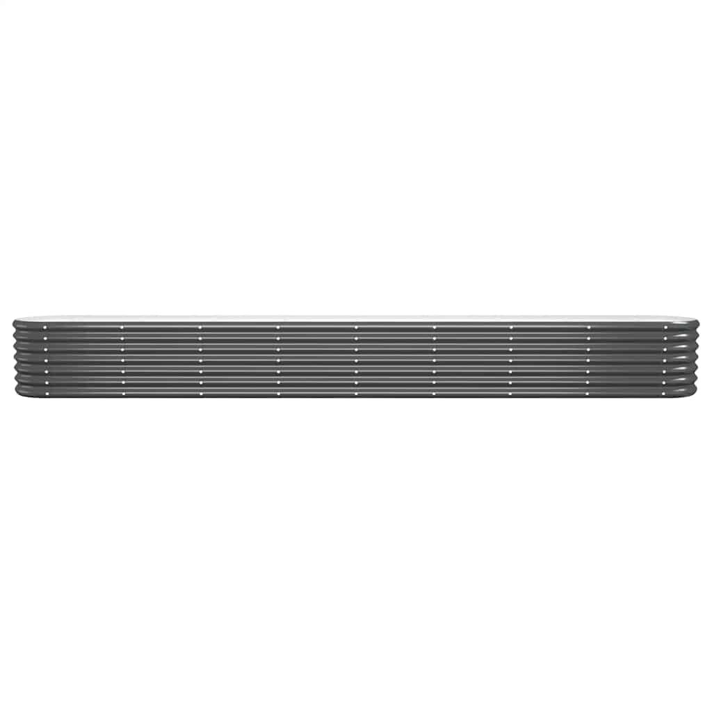 vidaXL Garden Raised Bed Galvanised Steel 332x40x36 cm Anthracite
