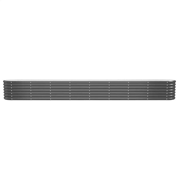 vidaXL Garden Raised Bed Galvanised Steel 332x40x36 cm Anthracite