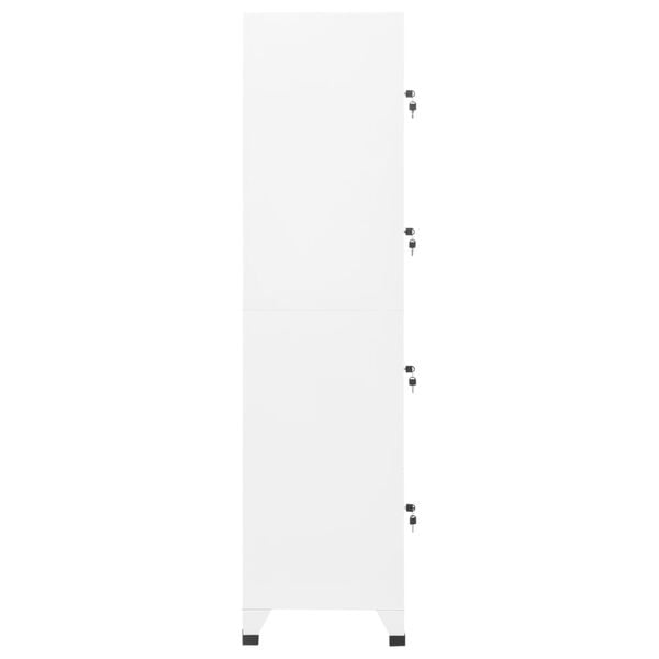 vidaXL Locker Cabinet White 38x45x180 cm Steel
