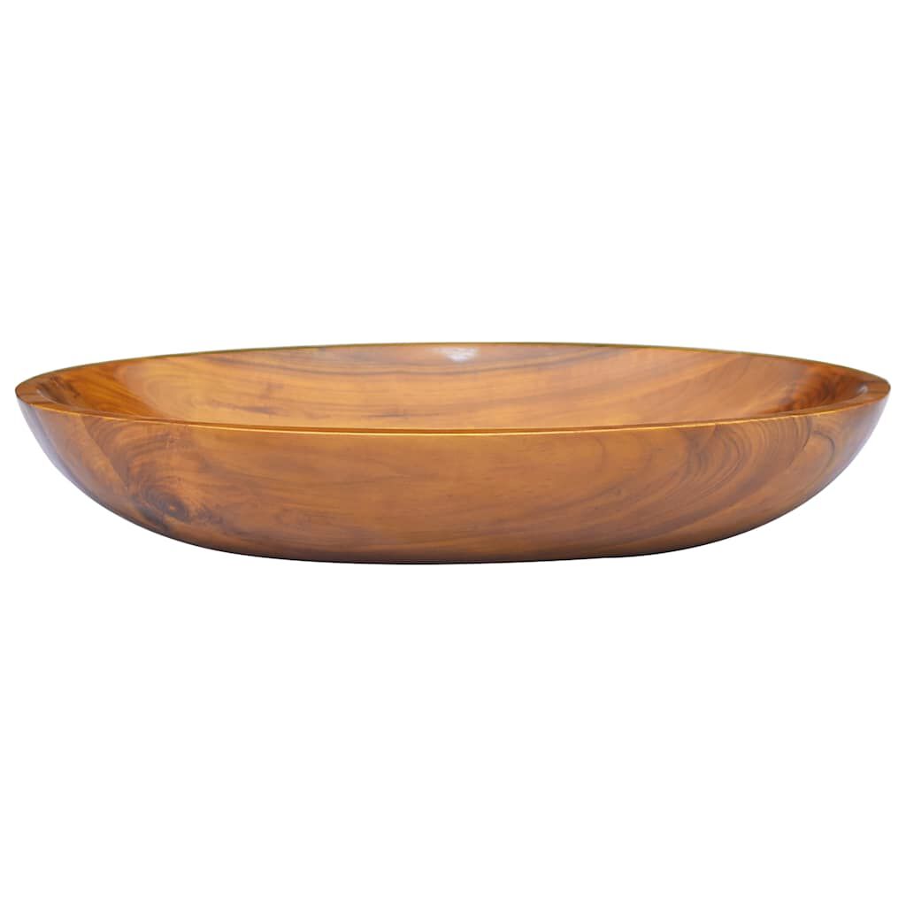 vidaXL Basin Solid Teak Wood 60x40x10 cm