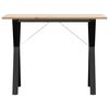 vidaXL Dining Table Y-Frame 100x50x75 cm Solid Wood Pine and Steel
