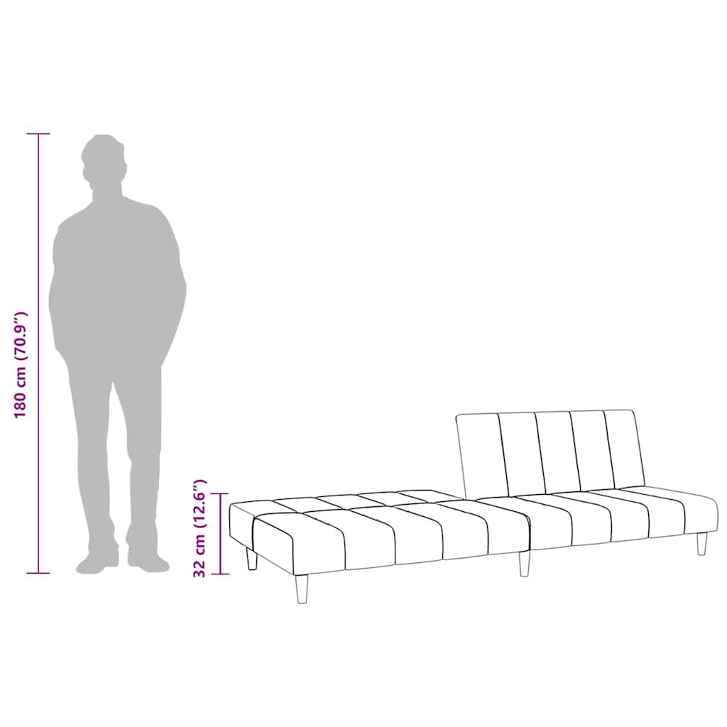 vidaXL 2-Seater Sofa Bed Dark Grey Velvet