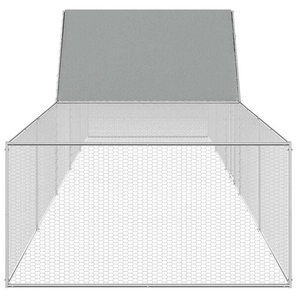 vidaXL Chicken Coop 10x2x2 m Galvanised Steel