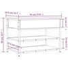 vidaXL Shoe Bench Smoked Oak 70x42.5x50 cm Engineered Wood