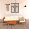 vidaXL 6 Piece Garden Lounge Set with Cushions 100x60 cm Acacia Wood