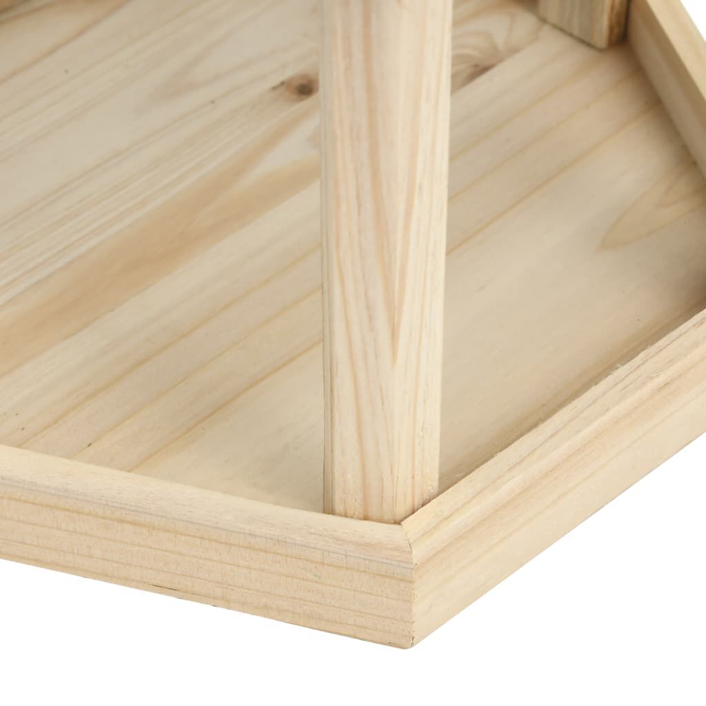 vidaXL Standing Bird Feeder Solid Firwood 33x110 cm