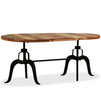 vidaXL Dining Table Solid Reclaimed Wood and Steel 180 cm