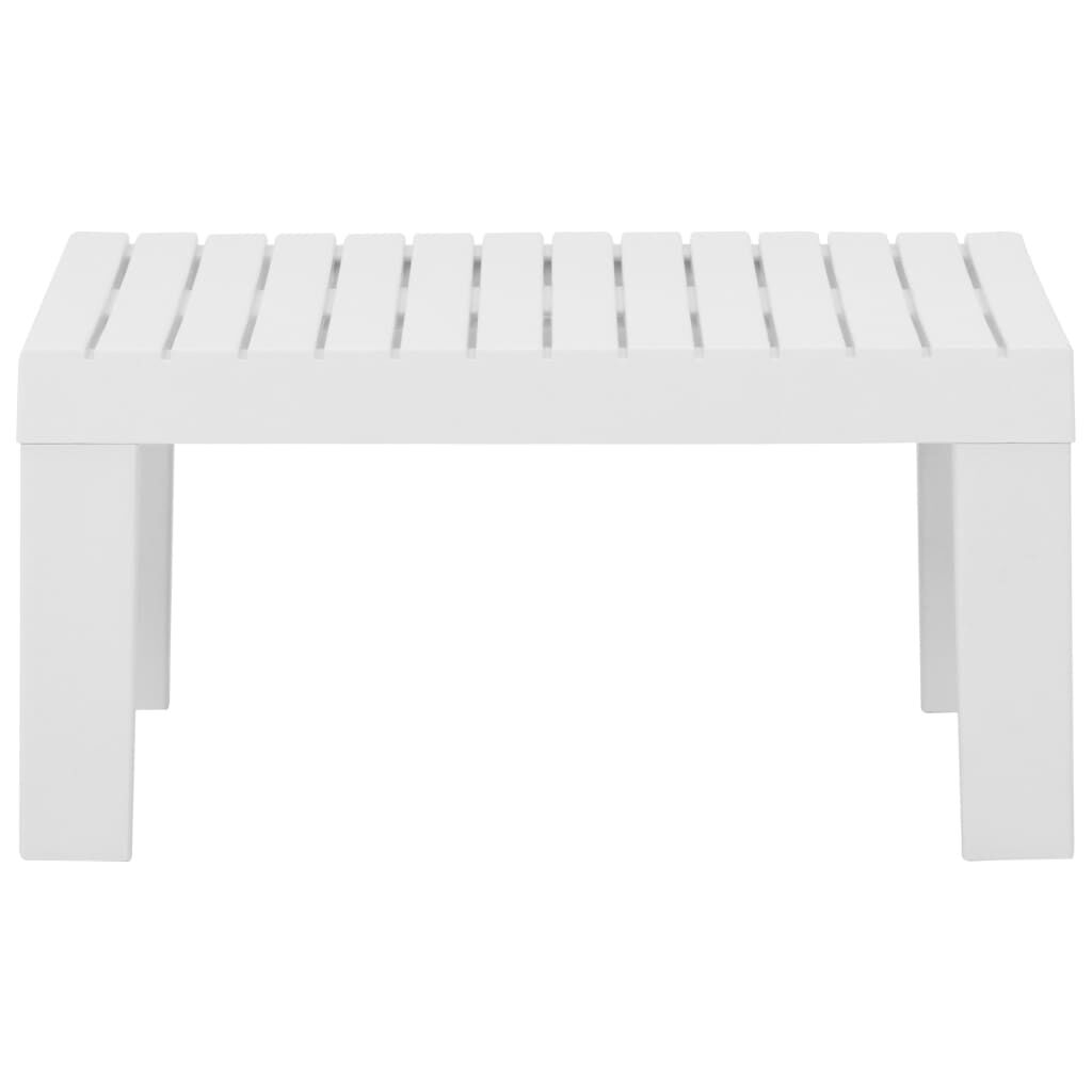 vidaXL Garden Lounge Table Plastic White