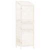 vidaXL Garden Shed White 55x52x174,5 cm Solid Wood Fir