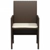 vidaXL 3 Piece Bistro Set with Cushions Brown Poly Rattan