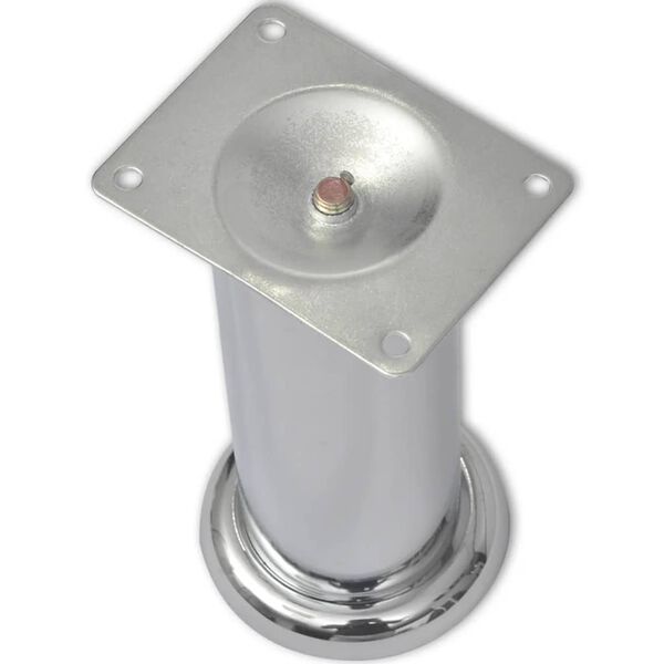 vidaXL Round Sofa Legs 8 pcs Chrome 180 mm