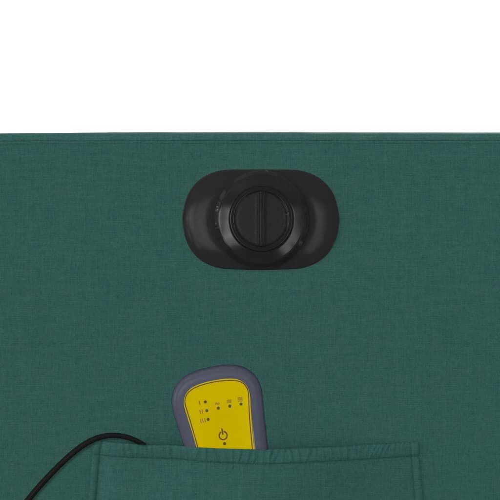 vidaXL Electric Stand up Massage Recliner Chair Dark Green Fabric