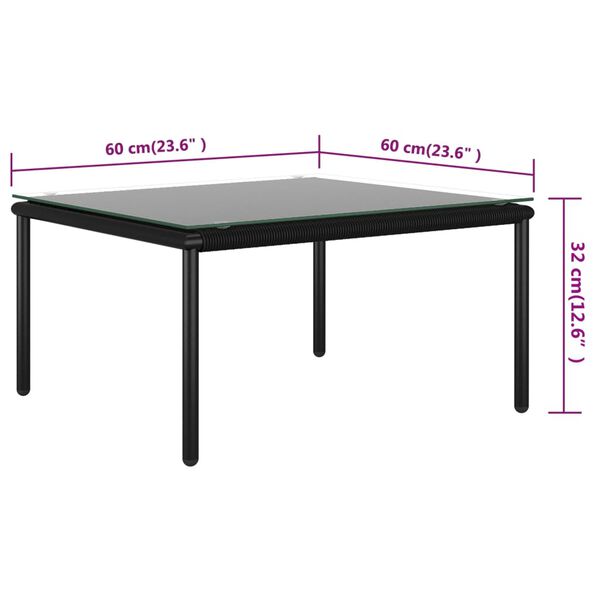 vidaXL 5 Piece Garden Lounge Set with Cushions Black PVC