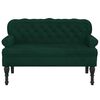 vidaXL Bench with Backrest Dark Green 119.5x64.5x75 cm Velvet