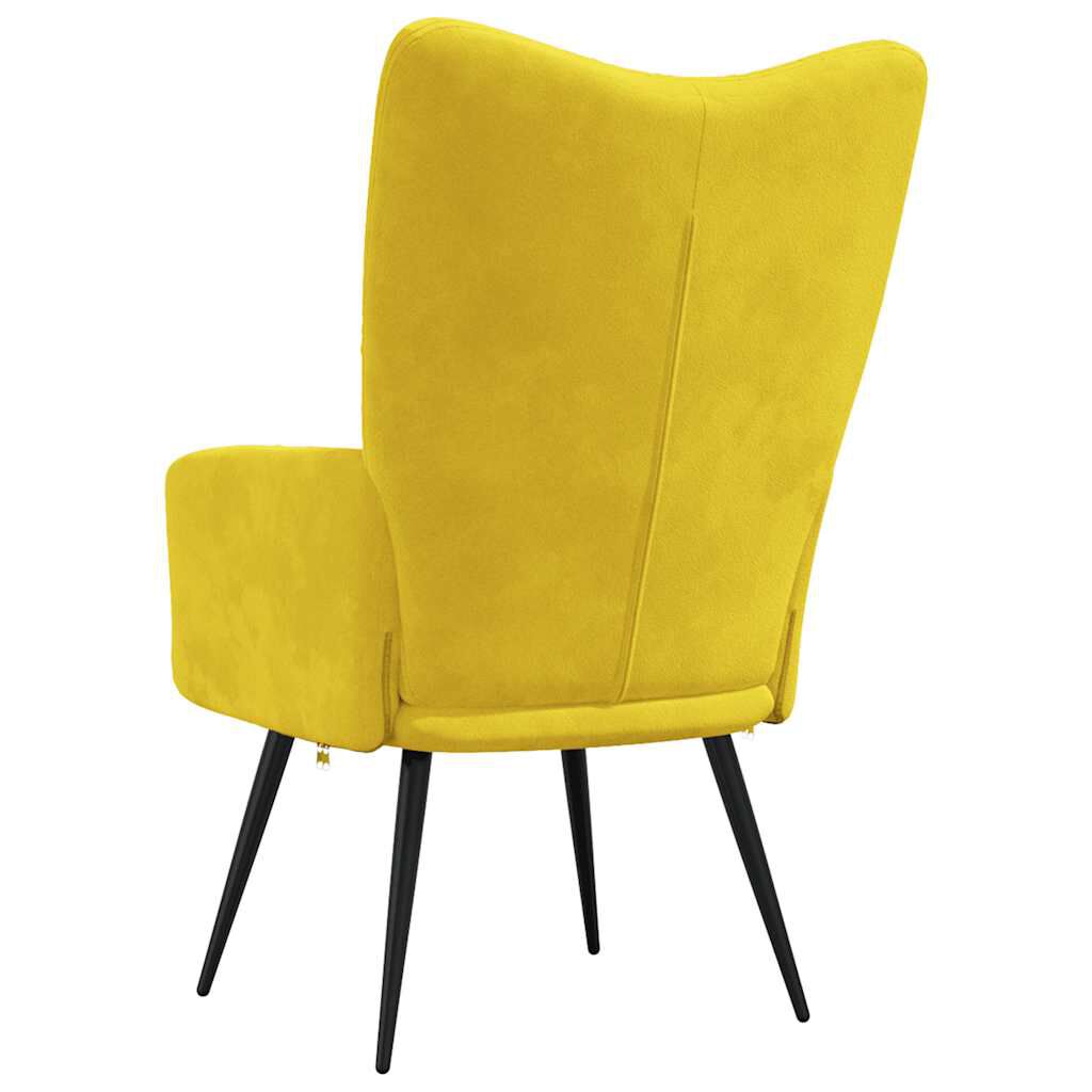 vidaXL Relaxing Chair Mustard Yellow Velvet