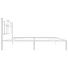 vidaXL Metal Bed Frame without Mattress with Headboard White 100x190cm