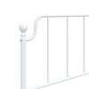 vidaXL Metal Bed Frame without Mattress with Footboard White 100x190cm