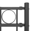 vidaXL Garden Fence Grey Steel