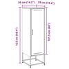 vidaXL Highboard Black 36x39x123 cm Steel
