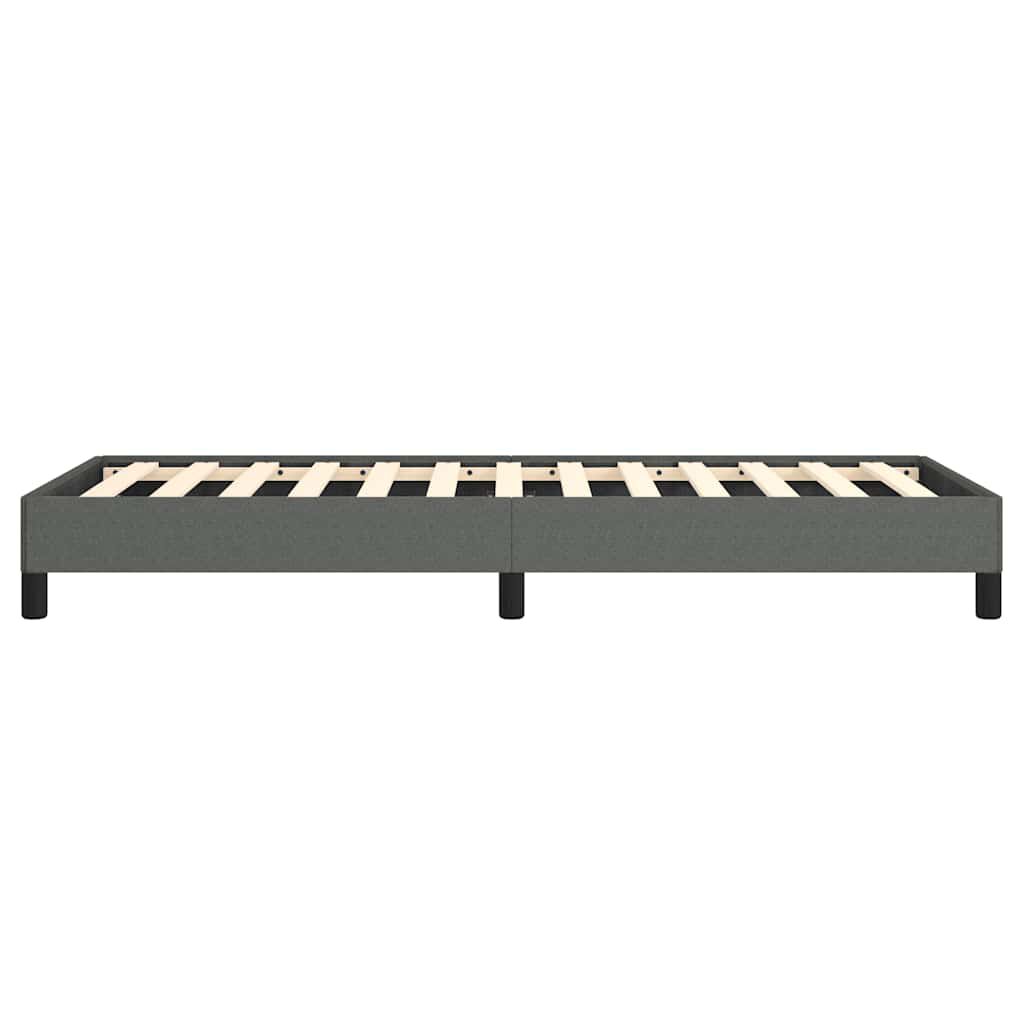 vidaXL Bed Frame without Mattress Dark Grey 100x190 cm Twin Fabric