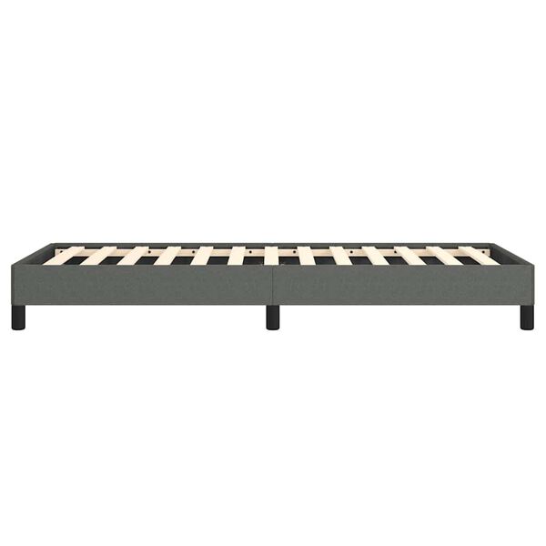 vidaXL Bed Frame without Mattress Dark Grey 100x190 cm Twin Fabric
