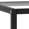 vidaXL Coffee Table Black with Tempered Glass 40x40x50 cm