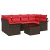 vidaXL Garden Sofa Set 7 pcs Brown Poly rattan