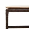 vidaXL 15 Piece Garden Dining Set with Cushions Brown Poly Rattan