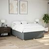 vidaXL Bed Frame without Mattress Dark Grey Full Fabric